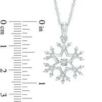 Unstoppable Love™ 0.11 CT. T.W. Diamond Snowflake Pendant in 10K White Gold|Peoples Jewellers