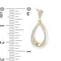 0.15 CT. T.W. Diamond Open Teardrop Earrings in 10K Gold|Peoples Jewellers