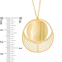 Made in Italy Diamond-Cut Coin Pendant in 10K Gold - 19"|Peoples Jewellers