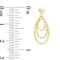 Made in Italy Diamond-Cut Teardrop Necklace and Drop Earrings Set in 10K Gold - 19"|Peoples Jewellers