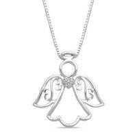 Open Hearts by Jane Seymour™ Diamond Accent Angel Pendant in Sterling Silver|Peoples Jewellers