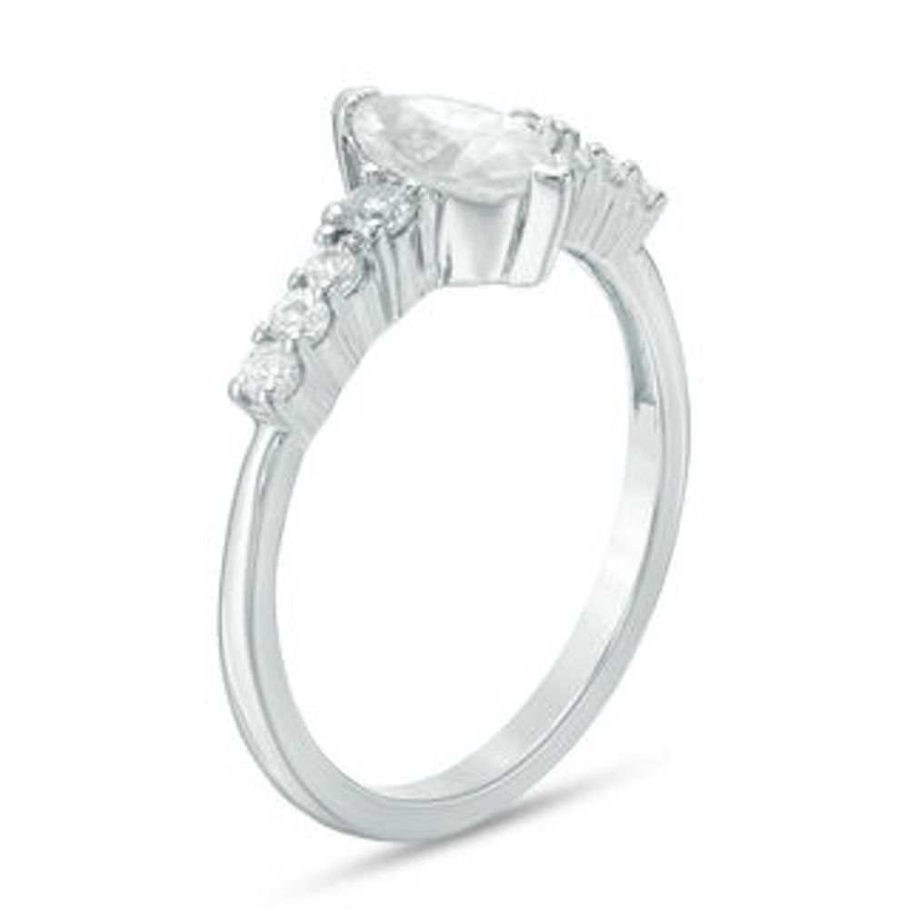 0.70 CT. T.W. Marquise Diamond Engagement Ring in 10K White Gold|Peoples Jewellers