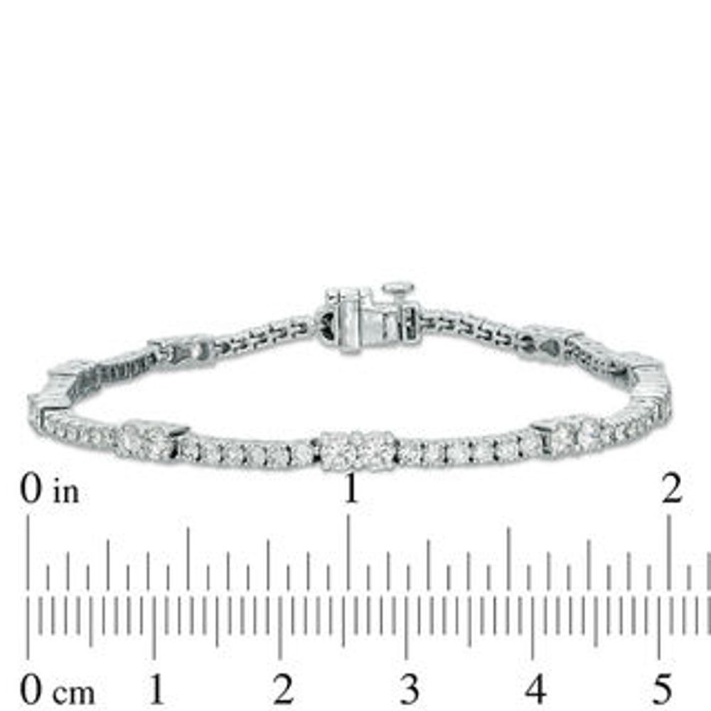 Ever Us™ 2.95 CT. T.W. Two-Stone Diamond Tennis Bracelet in 14K White Gold|Peoples Jewellers