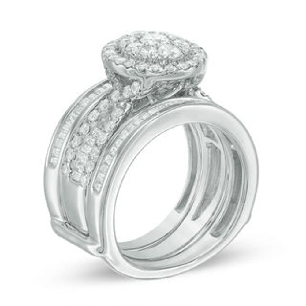 2.00 CT. T.W. Diamond Frame Bridal Set in 14K White Gold|Peoples Jewellers