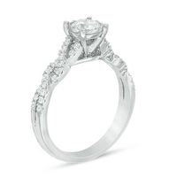 0.70 CT. T.W. Diamond Twist Engagement Ring in 14K White Gold|Peoples Jewellers