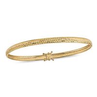 4.25mm Diamond-Cut Flexible Bangle in 14K Gold - 8"|Peoples Jewellers