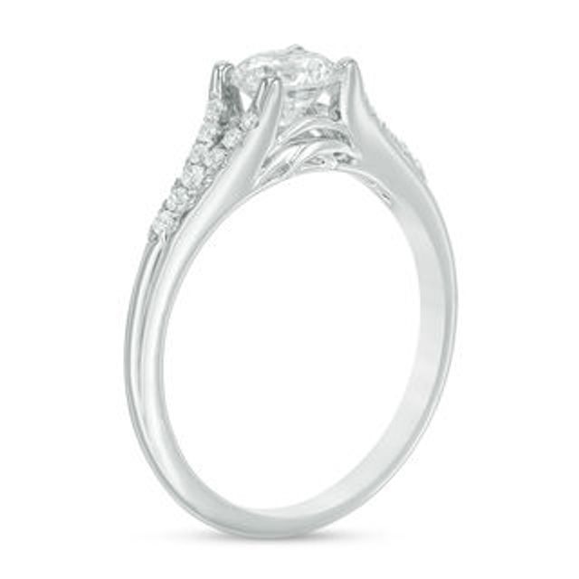 0.58 CT. T.W. Diamond Engagement Ring in 14K White Gold|Peoples Jewellers