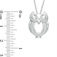 Unstoppable Love™ 0.12 CT. T.W. Diamond Owl Pendant in Sterling Silver|Peoples Jewellers