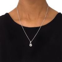 0.11 CT. T.W. Diamond Infinity Loop Bolo Necklace in Sterling Silver - 30"|Peoples Jewellers