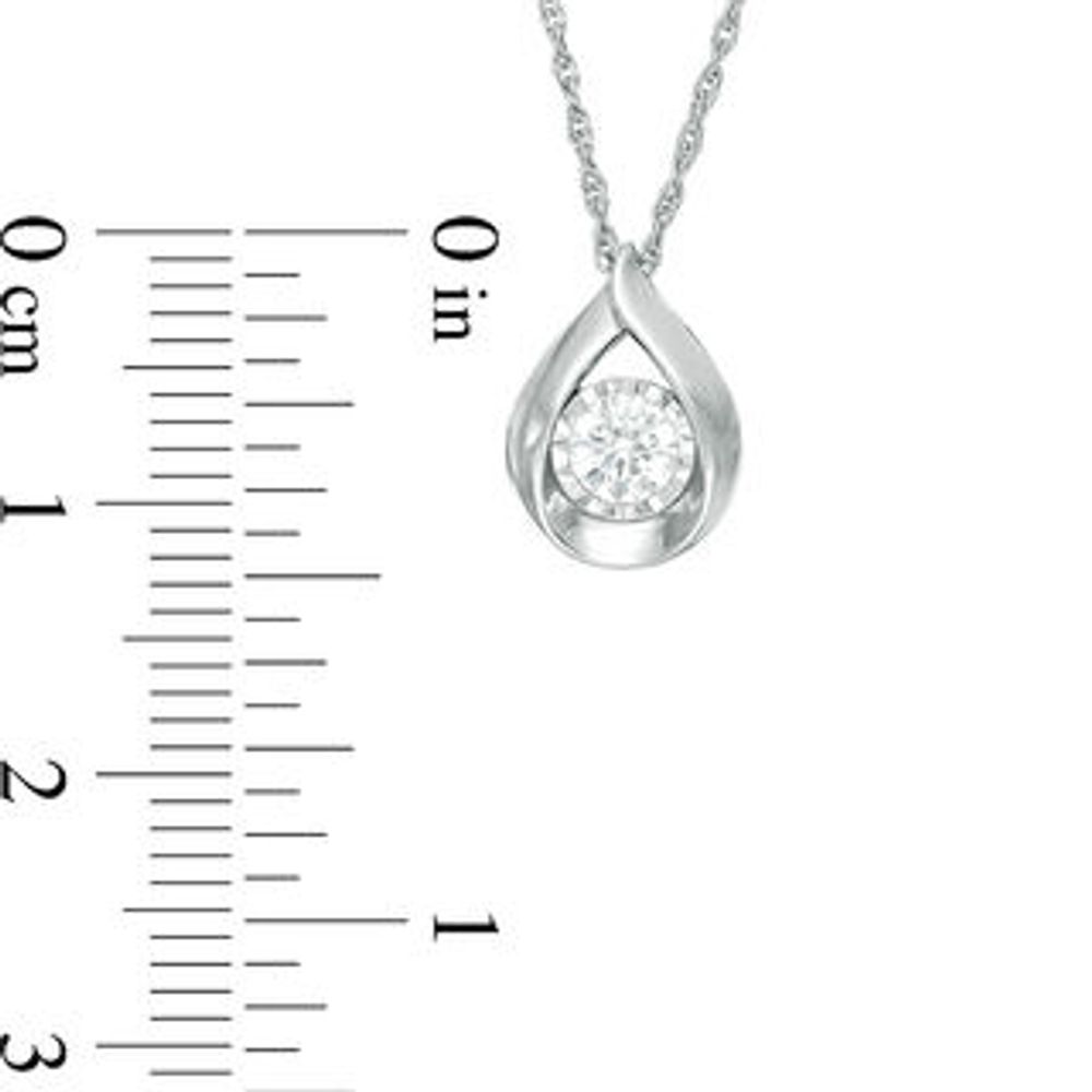 0.50 CT. T.W. Diamond Pear-Shaped Pendant in 10K White Gold|Peoples Jewellers