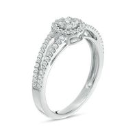 0.38 CT. T.W. Composite Diamond Frame Ring in 10K White Gold|Peoples Jewellers