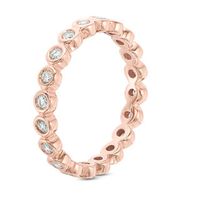 CT. T.W. Diamond Bezel-Set Eternity Band in 14K Rose Gold|Peoples Jewellers