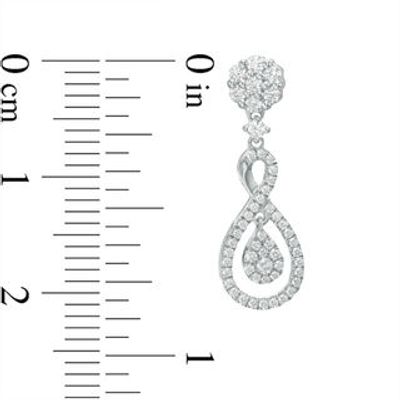 1/10 CT. T.W. Multi-Diamond Teardrop Stud Earrings in 10K Gold