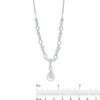 1.00 CT. T.W. Composite Diamond Teardrop Infinity Necklace in 10K White Gold - 17"|Peoples Jewellers