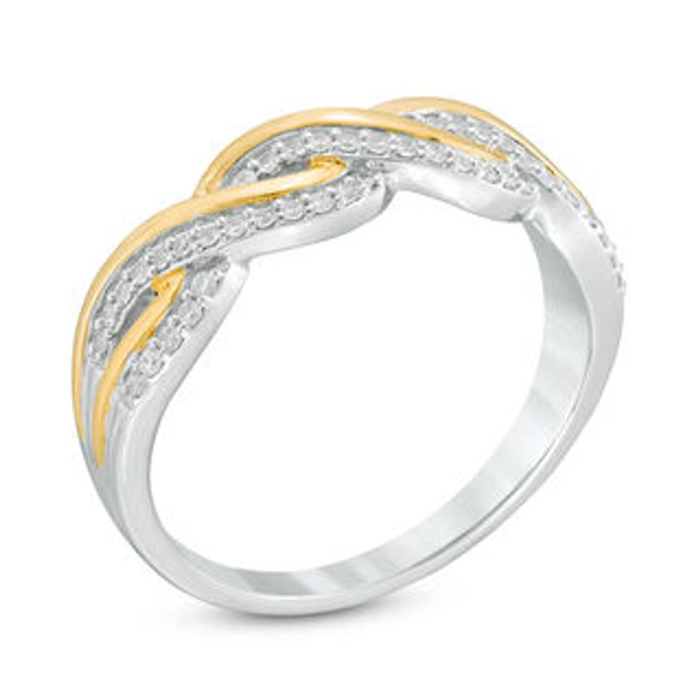 0.20 CT. T.W. Diamond Braid Anniversary Band in 10K Gold|Peoples Jewellers