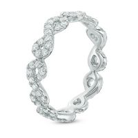 0.82 CT. T.W. Diamond Twist Eternity Wedding Band in 14K White Gold|Peoples Jewellers