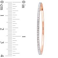 0.50 CT. T.W. Diamond Hoop Earrings in 10K Rose Gold|Peoples Jewellers