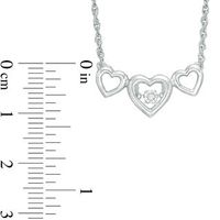 Unstoppable Love™ Diamond Accent Triple Heart Necklace in Sterling Silver|Peoples Jewellers