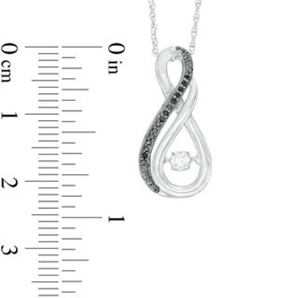 Unstoppable Love™ 0.15 CT. T.W. Enhanced Black and White Diamond Infinity Pendant in Sterling Silver|Peoples Jewellers