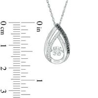 Unstoppable Love™ 0.11 CT. T.W. Enhanced Black and White Diamond Teardrop Pendant in Sterling Silver|Peoples Jewellers