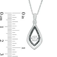 Unstoppable Love™ 0.23 CT. T.W. Enhanced Black and White Double Teardrop Pendant in 10K White Gold|Peoples Jewellers