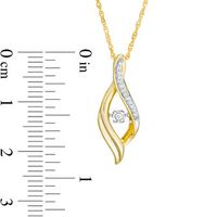 Unstoppable Love™ 0.09 CT. T.W. Diamond Flame Pendant in 10K Gold|Peoples Jewellers