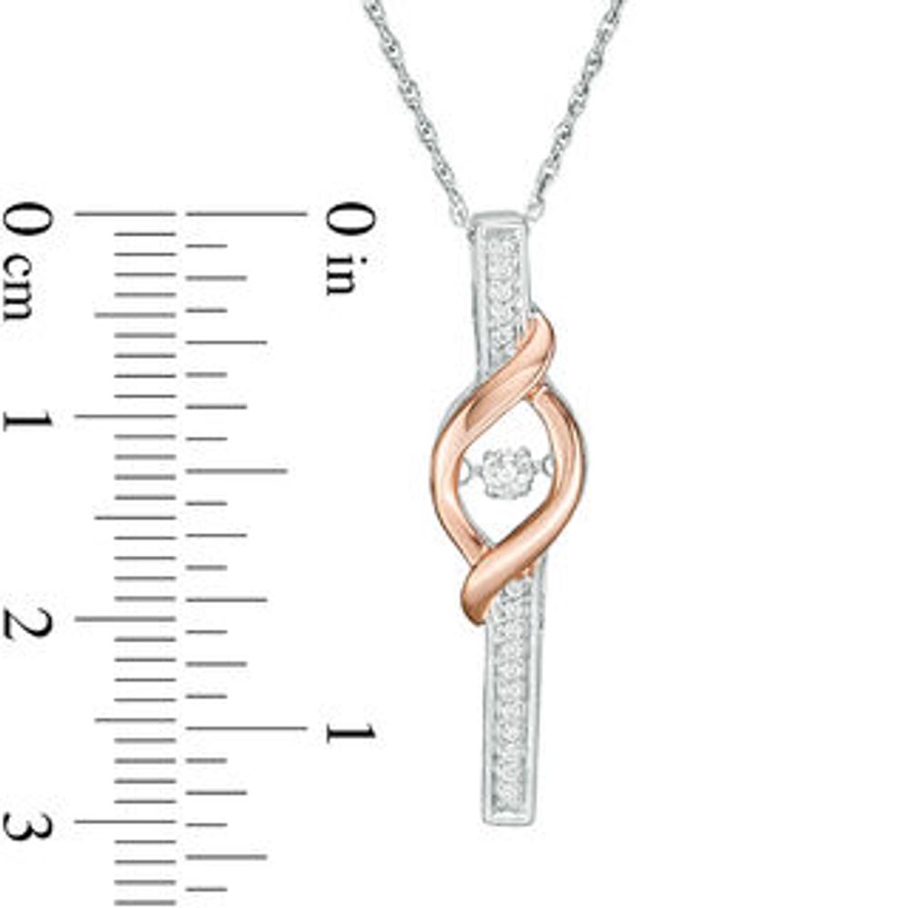 Unstoppable Love™ Diamond Accent Linear Twist Pendant in 10K Two-Tone Gold|Peoples Jewellers