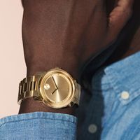 Men's Movado Bold® Gold-Tone IP Watch (Model: 3600258)|Peoples Jewellers