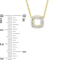 0.09 CT. T.W. Diamond Double Square Pendant in 10K Gold|Peoples Jewellers