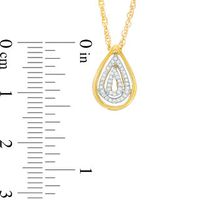 Diamond Accent Triple Teardrop Pendant in 10K Gold|Peoples Jewellers