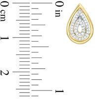 0.15 CT. T.W. Diamond Triple Teardrop Stud Earrings in 10K Gold|Peoples Jewellers