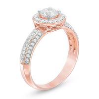 0.70 CT. T.W. Diamond Frame Engagement Ring in 10K Rose Gold|Peoples Jewellers