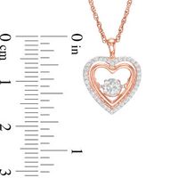 Unstoppable Love™ 0.53 CT. T.W. Diamond Heart Pendant and Drop Earrings Set in 10K Rose Gold|Peoples Jewellers