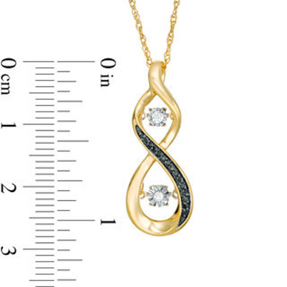 Unstoppable Love™ 0.15 CT. T.W. Enhanced Black and White Diamond Infinity Pendant in 10K Gold|Peoples Jewellers