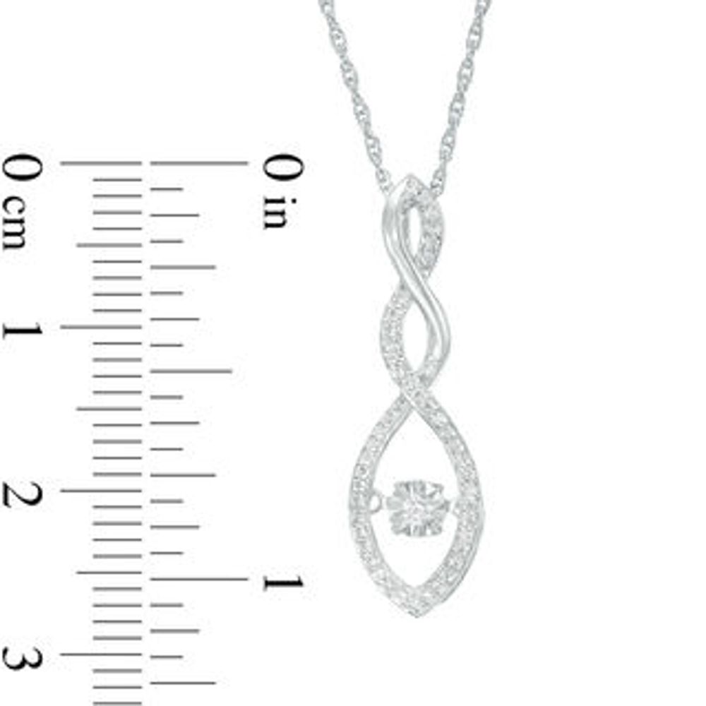 Unstoppable Love™ 0.30 CT. T.W. Diamond Marquise Frame Twist Pendant and Drop Earrings Set in Sterling Silver|Peoples Jewellers