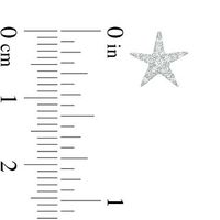 0.15 CT. T.W. Diamond Starfish Stud Earrings in Sterling Silver|Peoples Jewellers