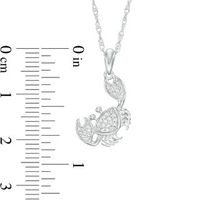 0.04 CT. T.W. Diamond Tilted Crab Pendant in Sterling Silver|Peoples Jewellers