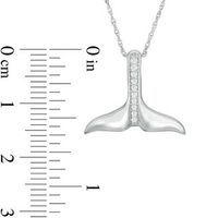 Diamond Accent Whale Tail Pendant in Sterling Silver|Peoples Jewellers