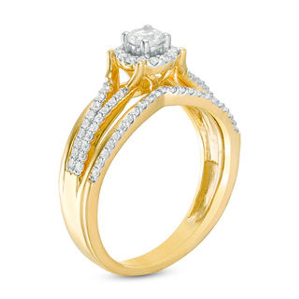 0.50 CT. T.W. Diamond Frame Bridal Set in 10K Gold|Peoples Jewellers