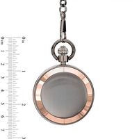 Men's James Michael Two-Tone Pocket Watch with Black Dial (Model: PDA181029C)|Peoples Jewellers