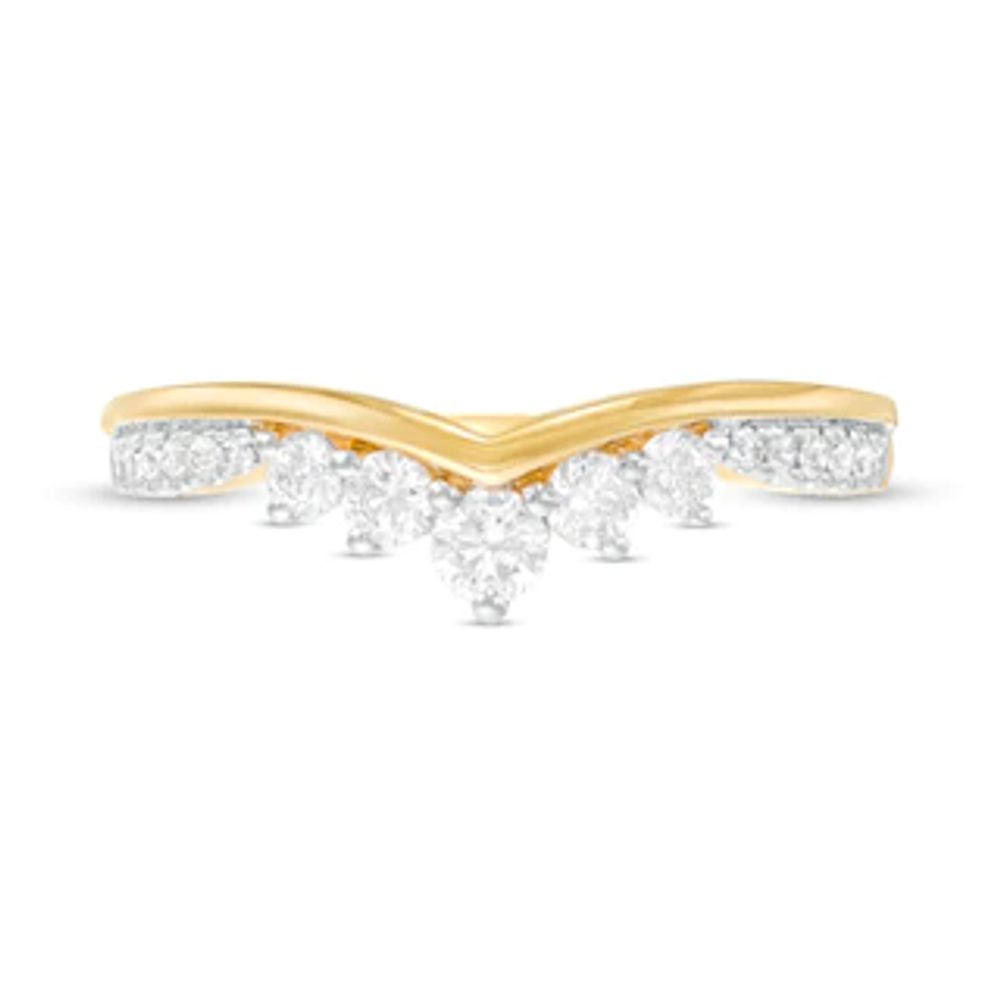 0.50 CT. T.W. Diamond Chevron Ring in 14K Gold|Peoples Jewellers