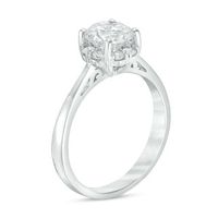 CT. T.W. Certified Canadian Diamond Frame Engagement Ring in 14K White Gold (I/I1)|Peoples Jewellers