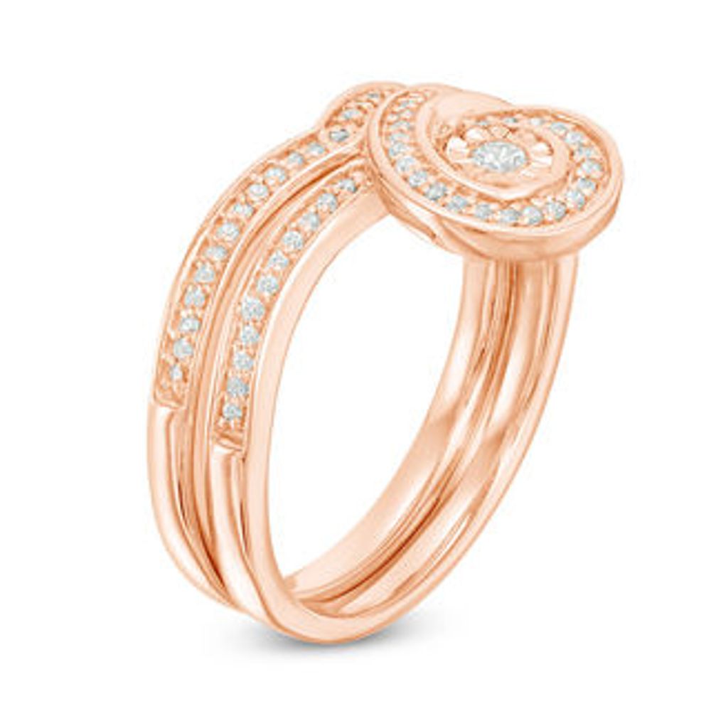 0.30 CT. T.W. Diamond Pear-Shaped Frame Bridal Set in 10K Rose Gold|Peoples Jewellers