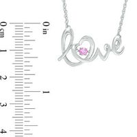 Unstoppable Love™ Lab-Created Pink Sapphire "love" Necklace in Sterling Silver|Peoples Jewellers