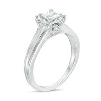 0.63 CT. T.W. Princess-Cut Diamond Solitaire Engagement Ring in 10K White Gold|Peoples Jewellers