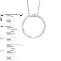 0.18 CT. T.W. Diamond Open Circle Pendant in Sterling Silver|Peoples Jewellers