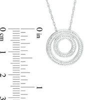 0.15 CT. T.W. Diamond Double Circle Pendant in Sterling Silver|Peoples Jewellers