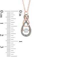 Unstoppable Love™ 0.18 CT. T.W. Champagne and White Diamond Infinity Pendant in 10K Rose Gold|Peoples Jewellers