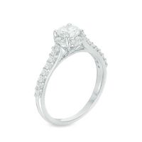 Celebration Canadian Ideal 1.00 CT. T.W. Certified Diamond Frame Engagement Ring in 14K White Gold (I/I1)|Peoples Jewellers