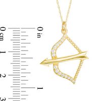 0.16 CT. T.W. Diamond Bow and Arrow Pendant in 10K Gold|Peoples Jewellers